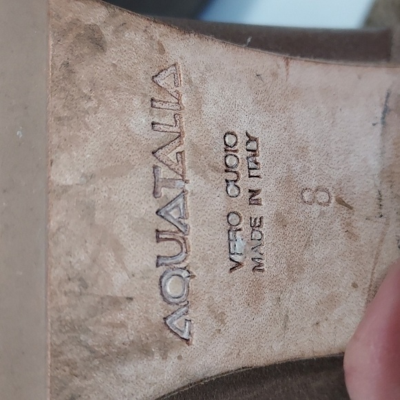 Aquatalia Women Frannie Basket Weave Leather Ankle Booties Brown Tan Size 8 - Picture 12 of 16